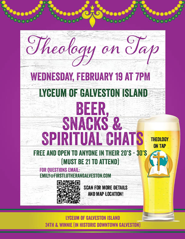 Event Flyer: Theology On Tap