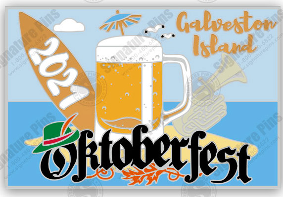 2021 Galveston Oktoberfest Pin Design