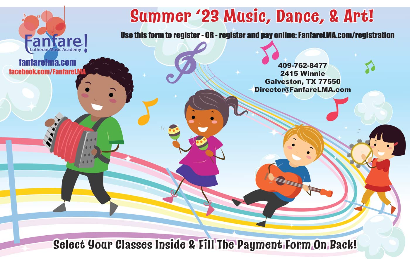 Fanfare Music Academy Summer Flyer